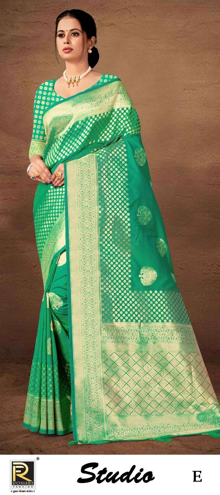STUDIO  BY RONISHA SAREE FABRICS BANARASI SILK FANCY DESIGNER SUPER HIT COLLECTION 