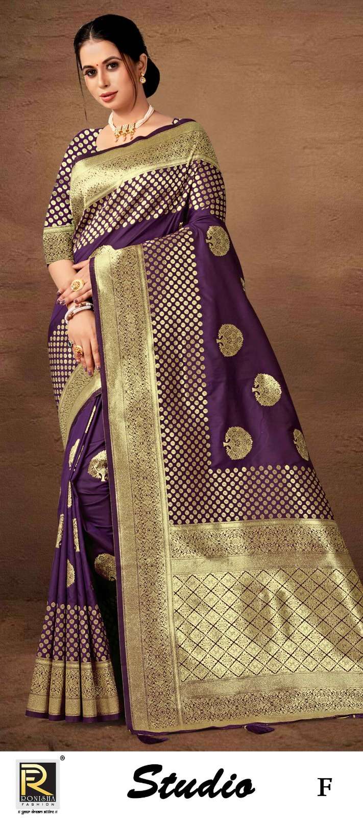 STUDIO  BY RONISHA SAREE FABRICS BANARASI SILK FANCY DESIGNER SUPER HIT COLLECTION 