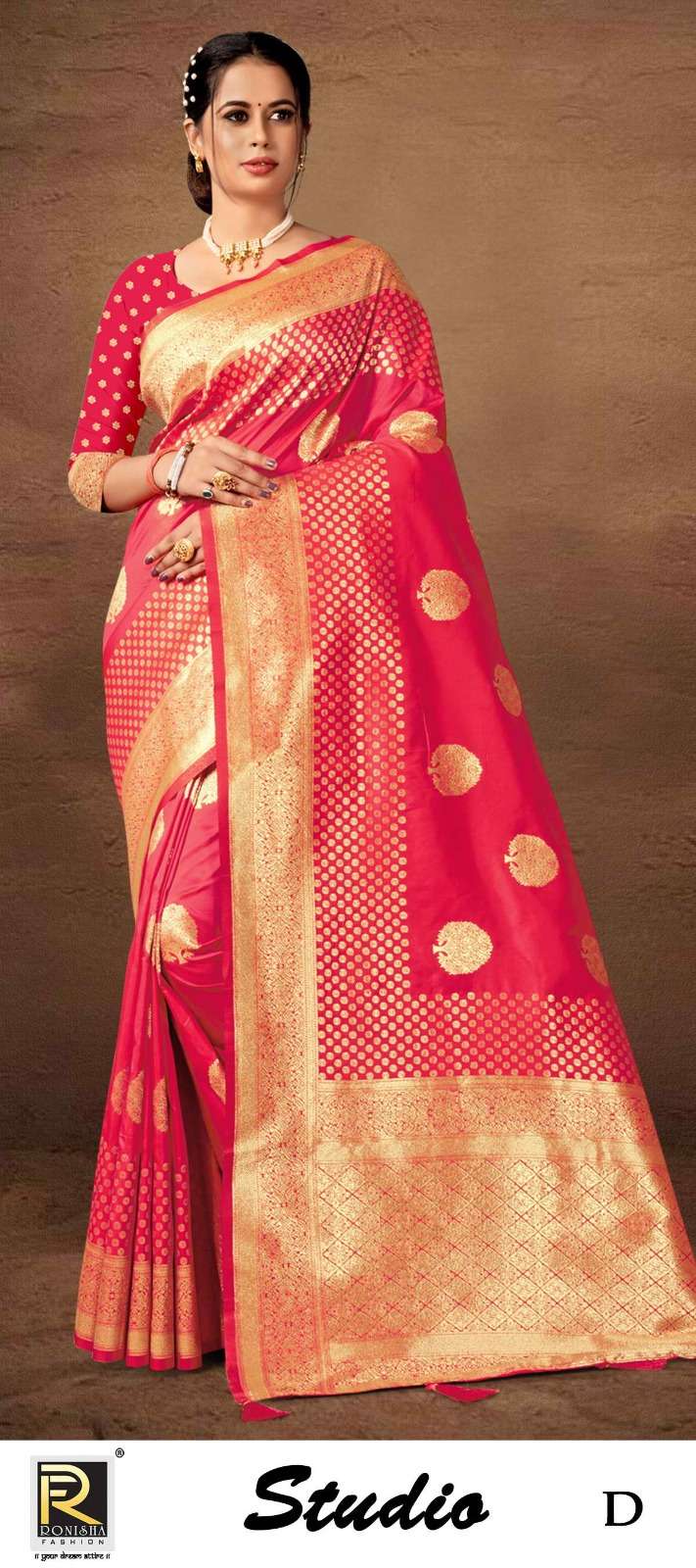 STUDIO  BY RONISHA SAREE FABRICS BANARASI SILK FANCY DESIGNER SUPER HIT COLLECTION 