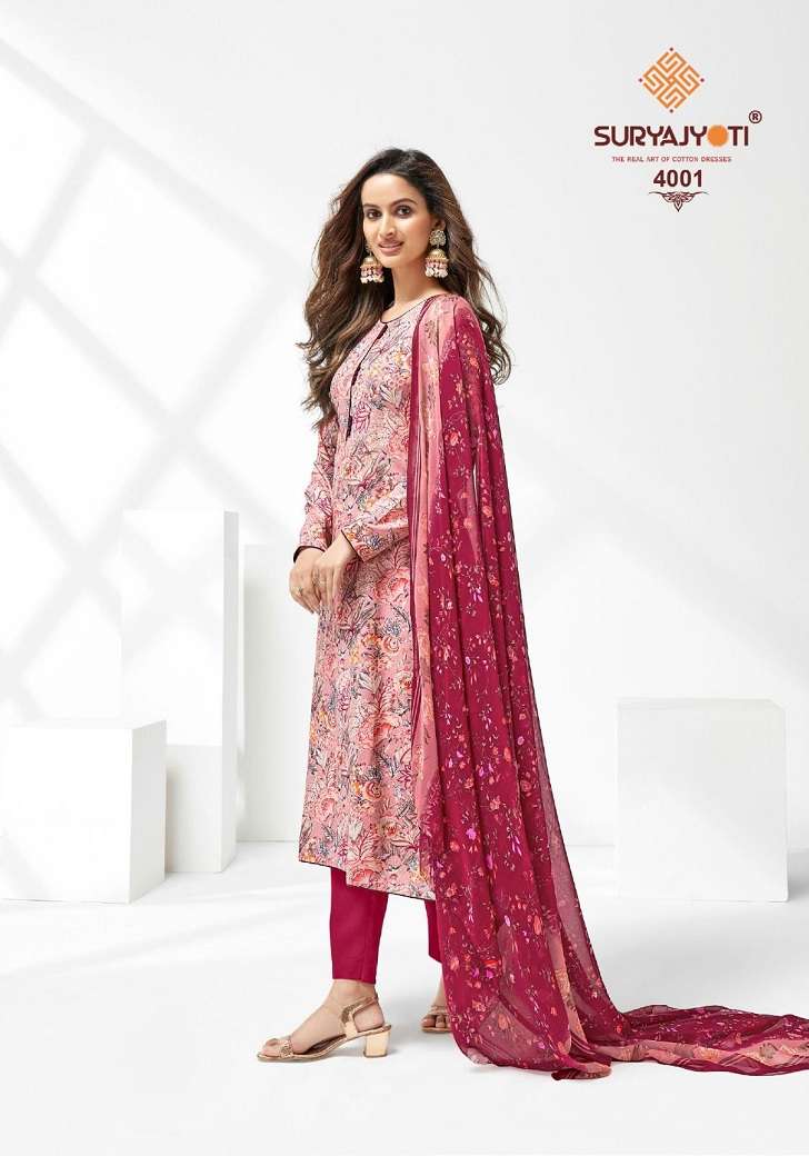 Suryajyoti Paroo Vol-4 – Rayon Dress Material - Wholesale Catalog