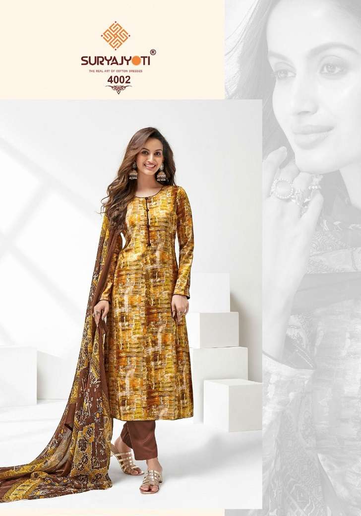 Suryajyoti Paroo Vol-4 – Rayon Dress Material - Wholesale Catalog