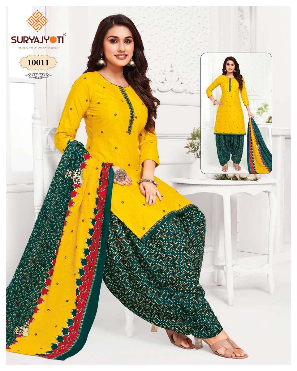 Suryajyoti Trendy Patiyala Vol-10  – Dress Material  - Wholesale Catallog