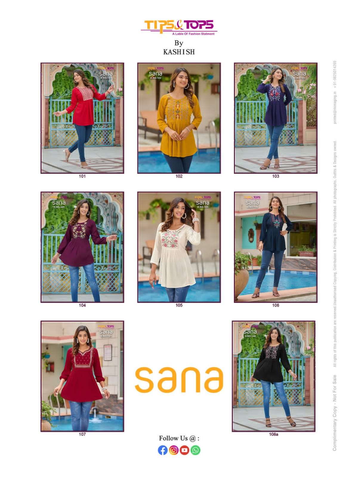 TIPS & TOPS SANA Kurti Wholesale catalog