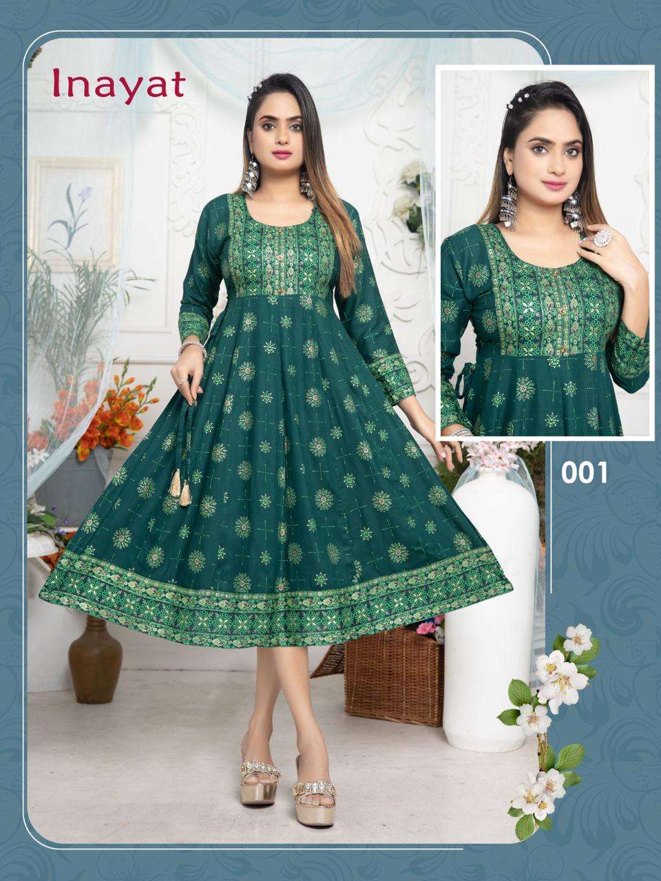  TRENDY INAYAT ANARKALI Kurti Wholesale catalog