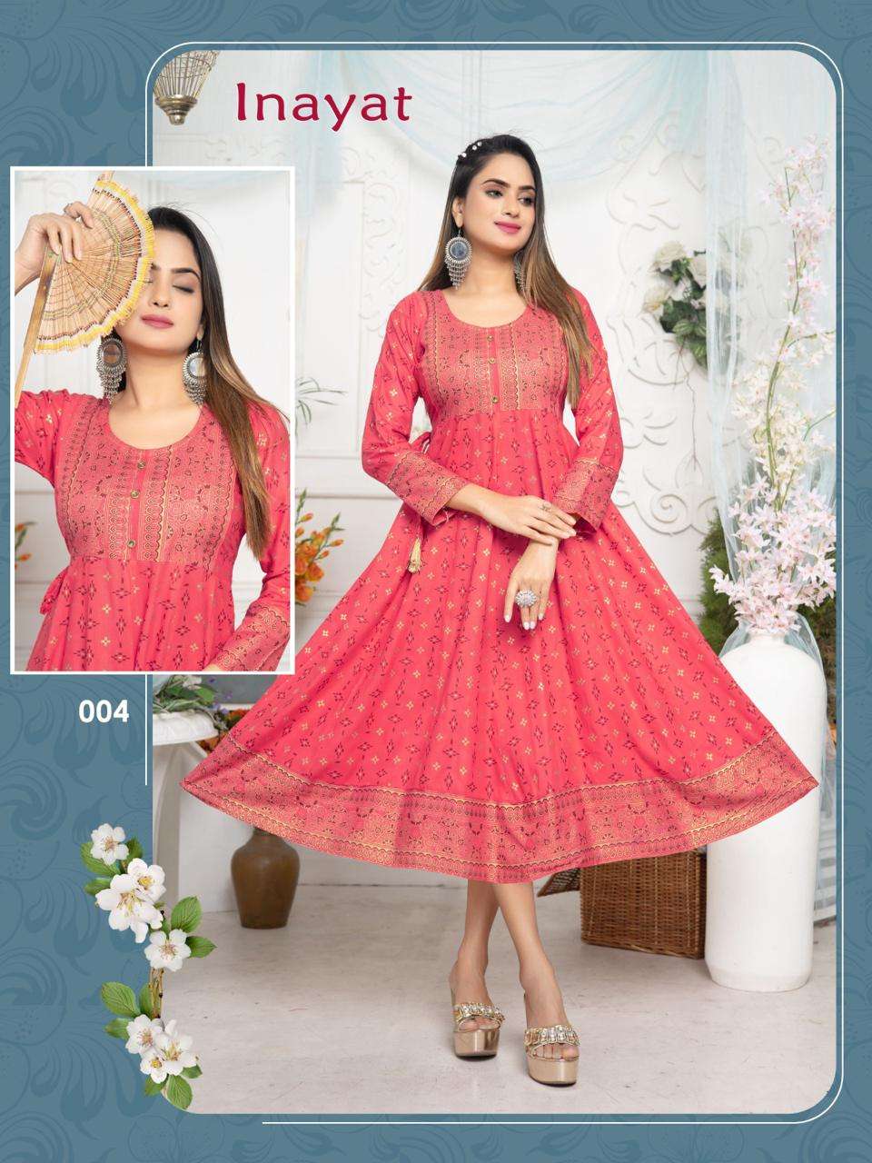  TRENDY INAYAT ANARKALI Kurti Wholesale catalog