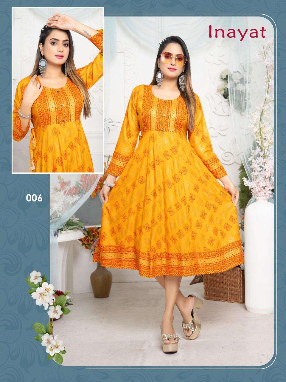  TRENDY INAYAT ANARKALI Kurti Wholesale catalog