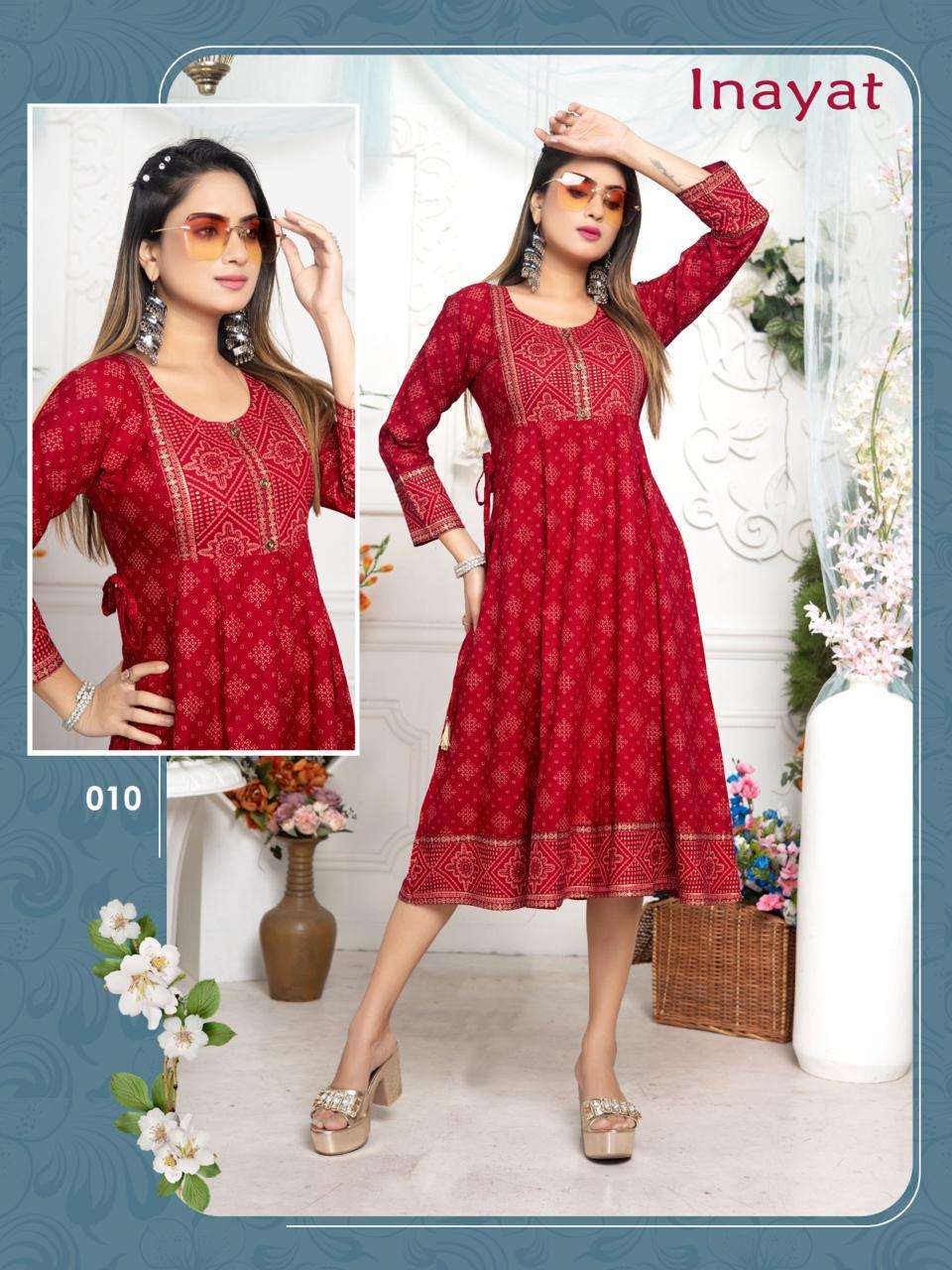  TRENDY INAYAT ANARKALI Kurti Wholesale catalog