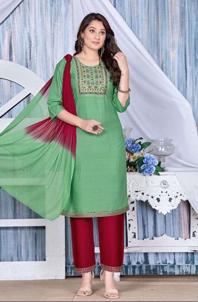TRENDY SMART GIRLS RAYON Kurti Wholesale catalog