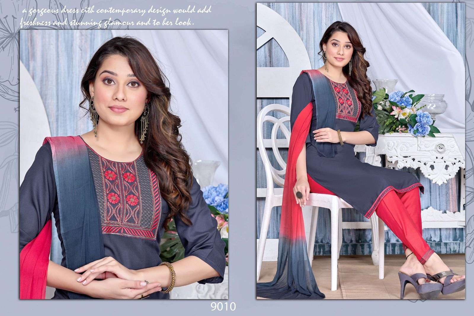 TRENDY SMART GIRLS RAYON Kurti Wholesale catalog