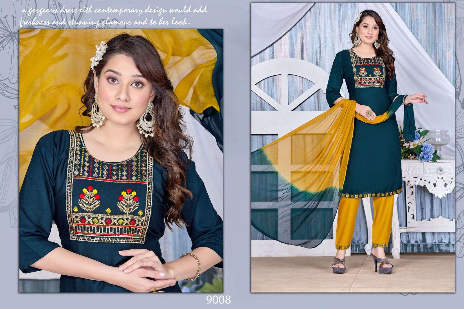 TRENDY SMART GIRLS RAYON Kurti Wholesale catalog