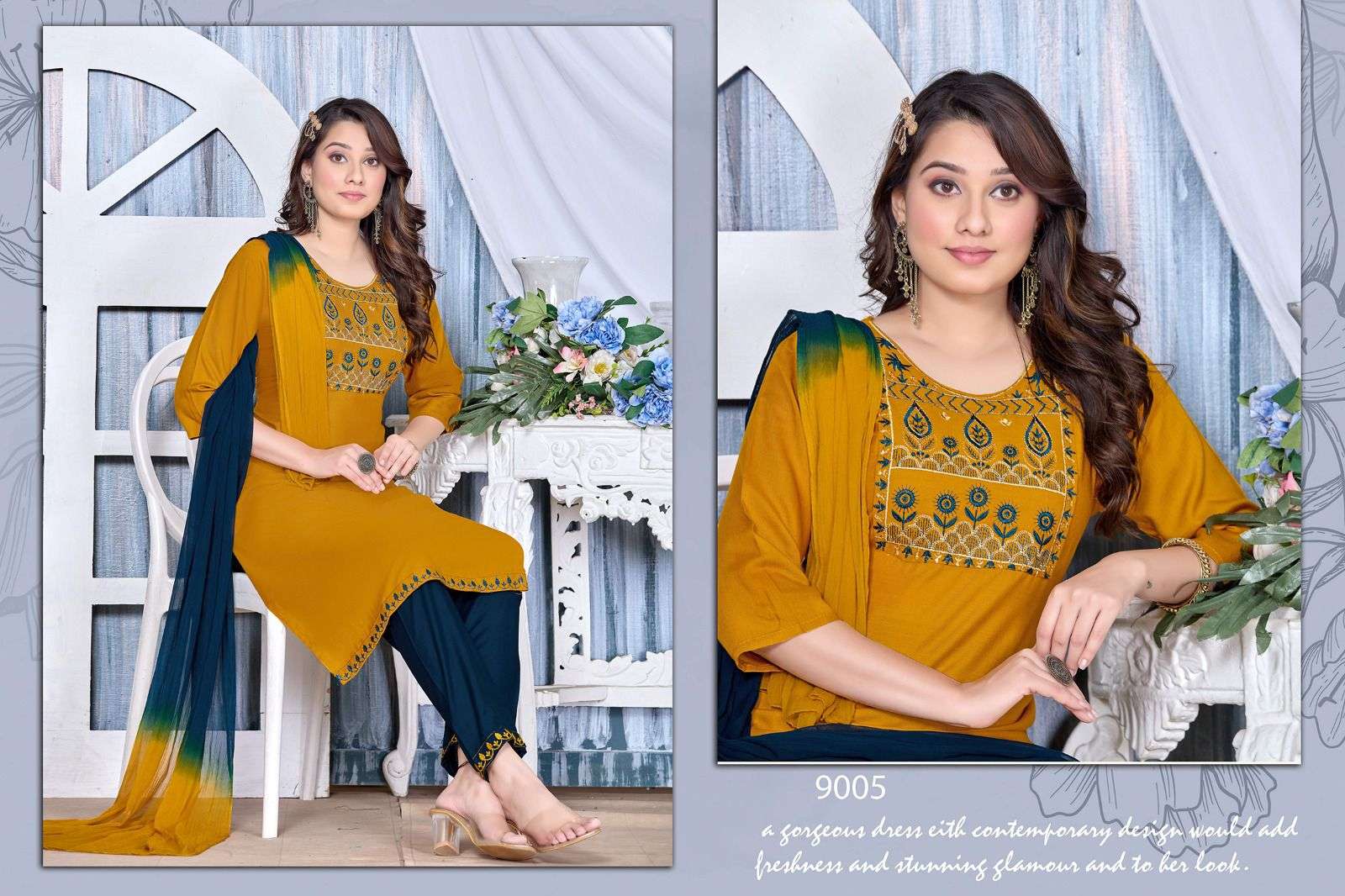 TRENDY SMART GIRLS RAYON Kurti Wholesale catalog