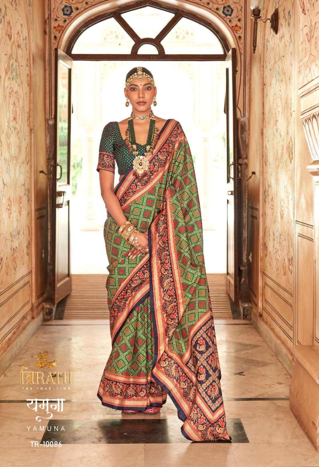 Trirath Yamuna Silk Wedding Wear Saree Wholesale catalog