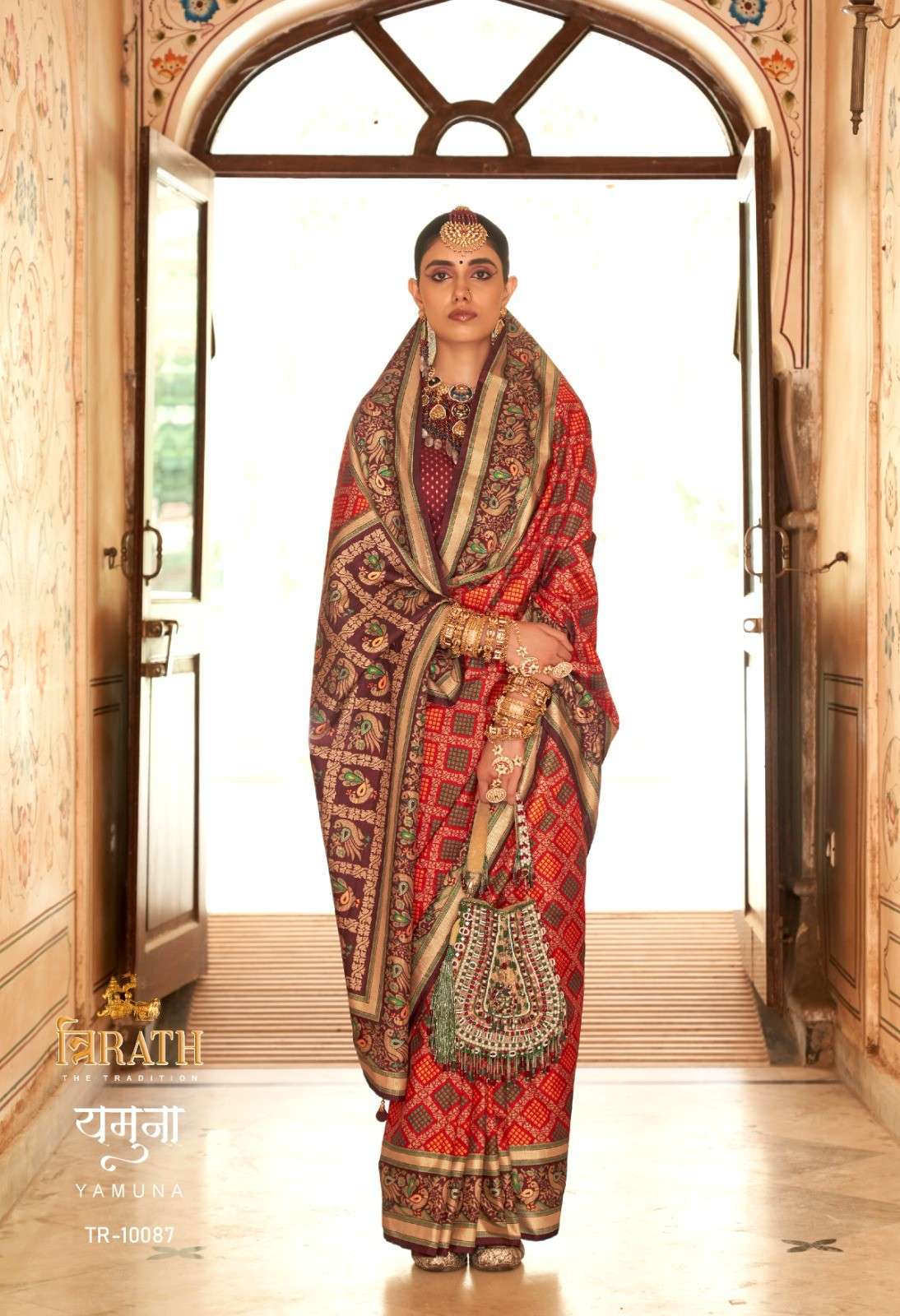 Trirath Yamuna Silk Wedding Wear Saree Wholesale catalog