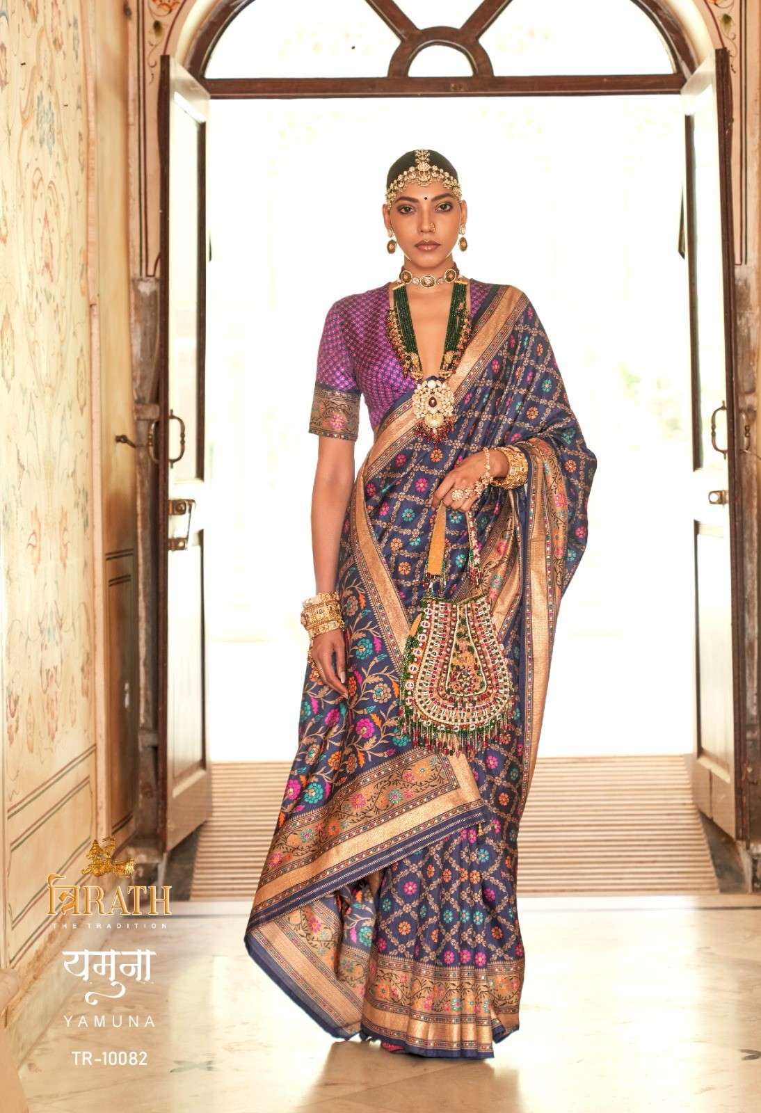 Trirath Yamuna Silk Wedding Wear Saree Wholesale catalog