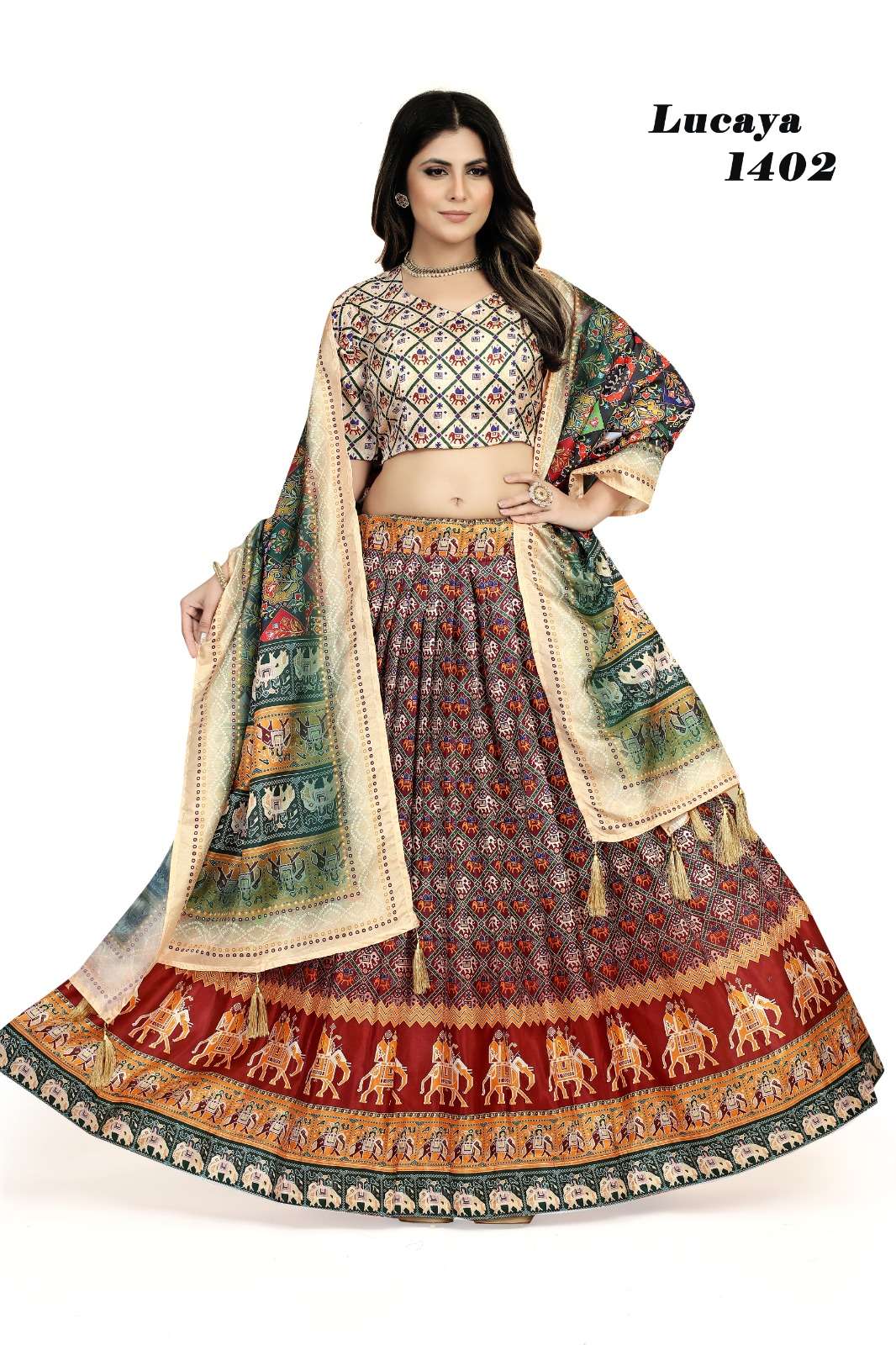 Universal fashion Lucaya Vol 1402 digital printed lehenga Choli Wholesale catalog