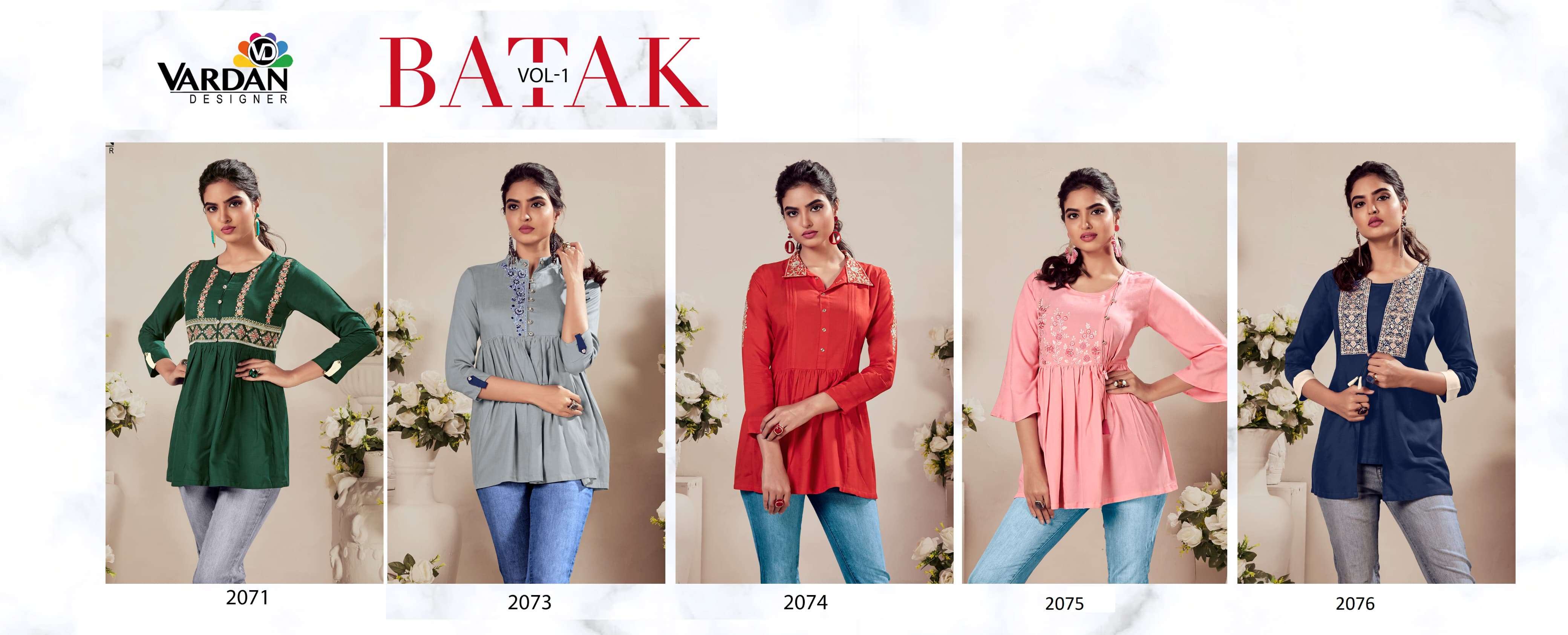Vardan Designer  BATAK- Vol -1  Kurti Wholesale catalog