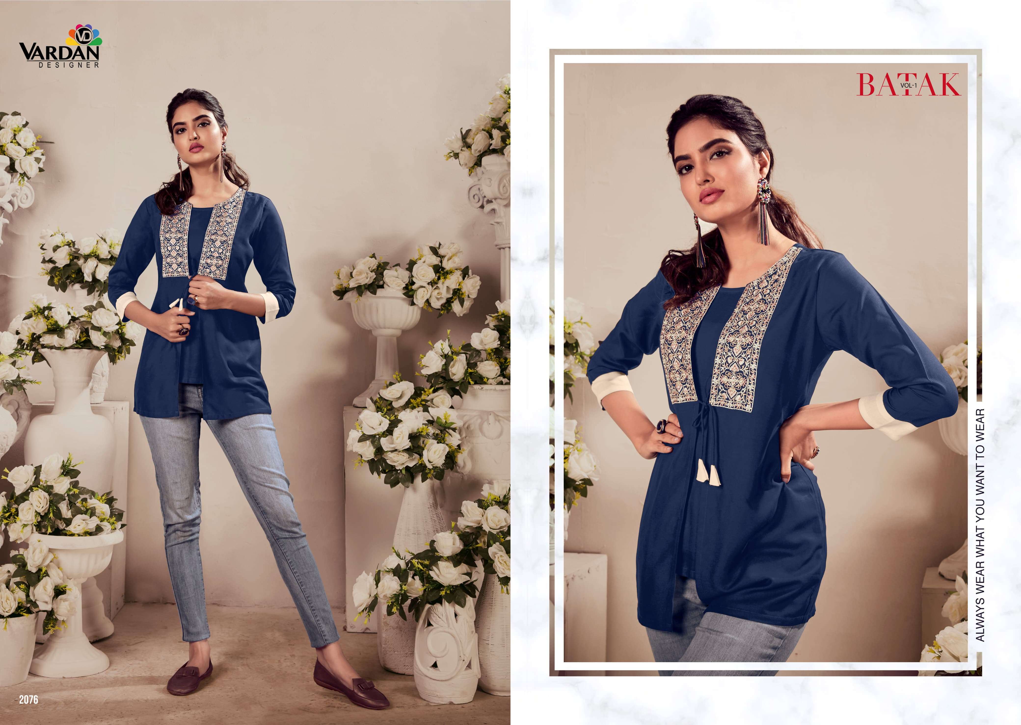 Vardan Designer  BATAK- Vol -1  Kurti Wholesale catalog