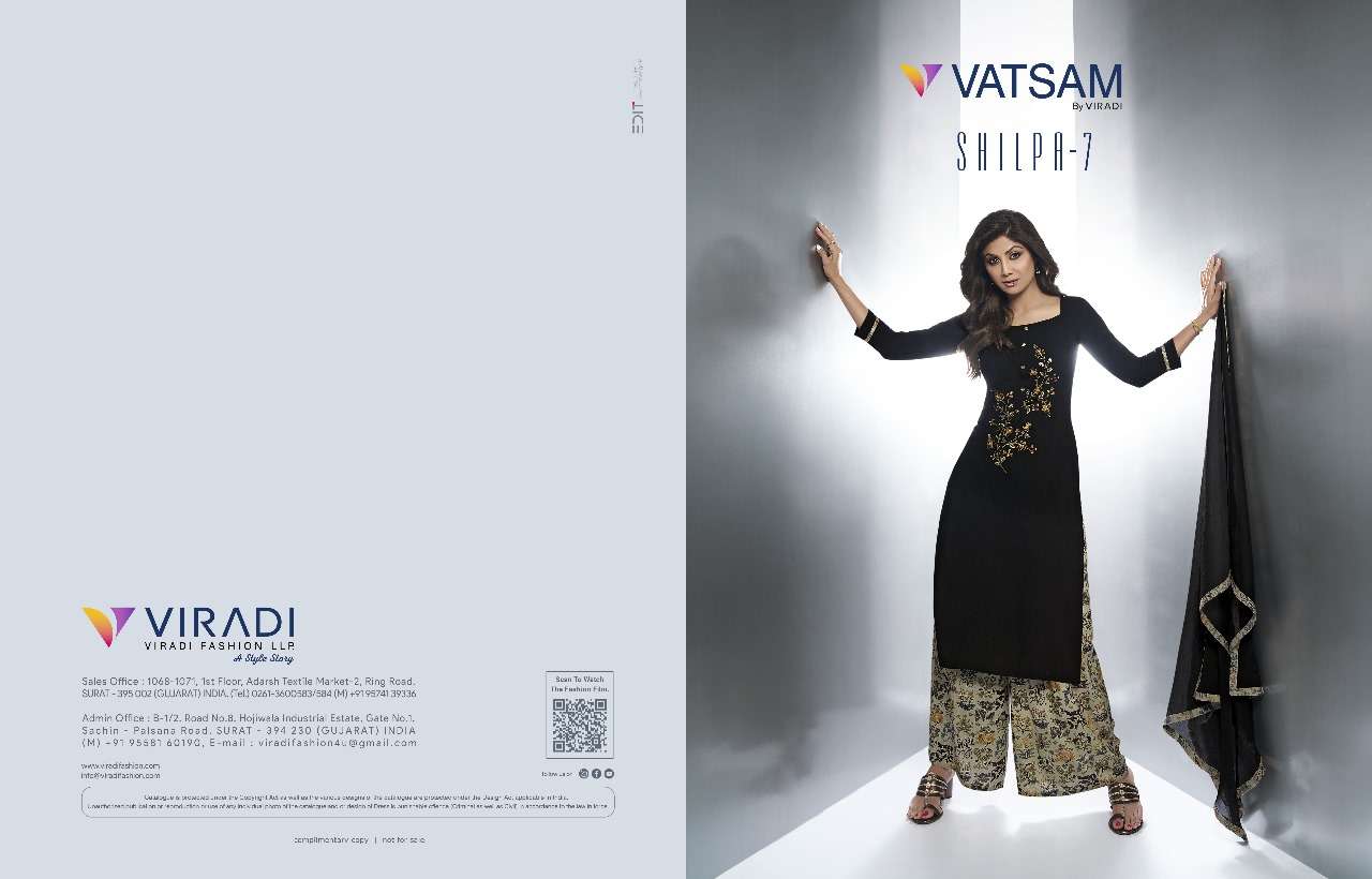 VATSAM - SHILPA - 7 RAYON Kurti Wholesale catalog
