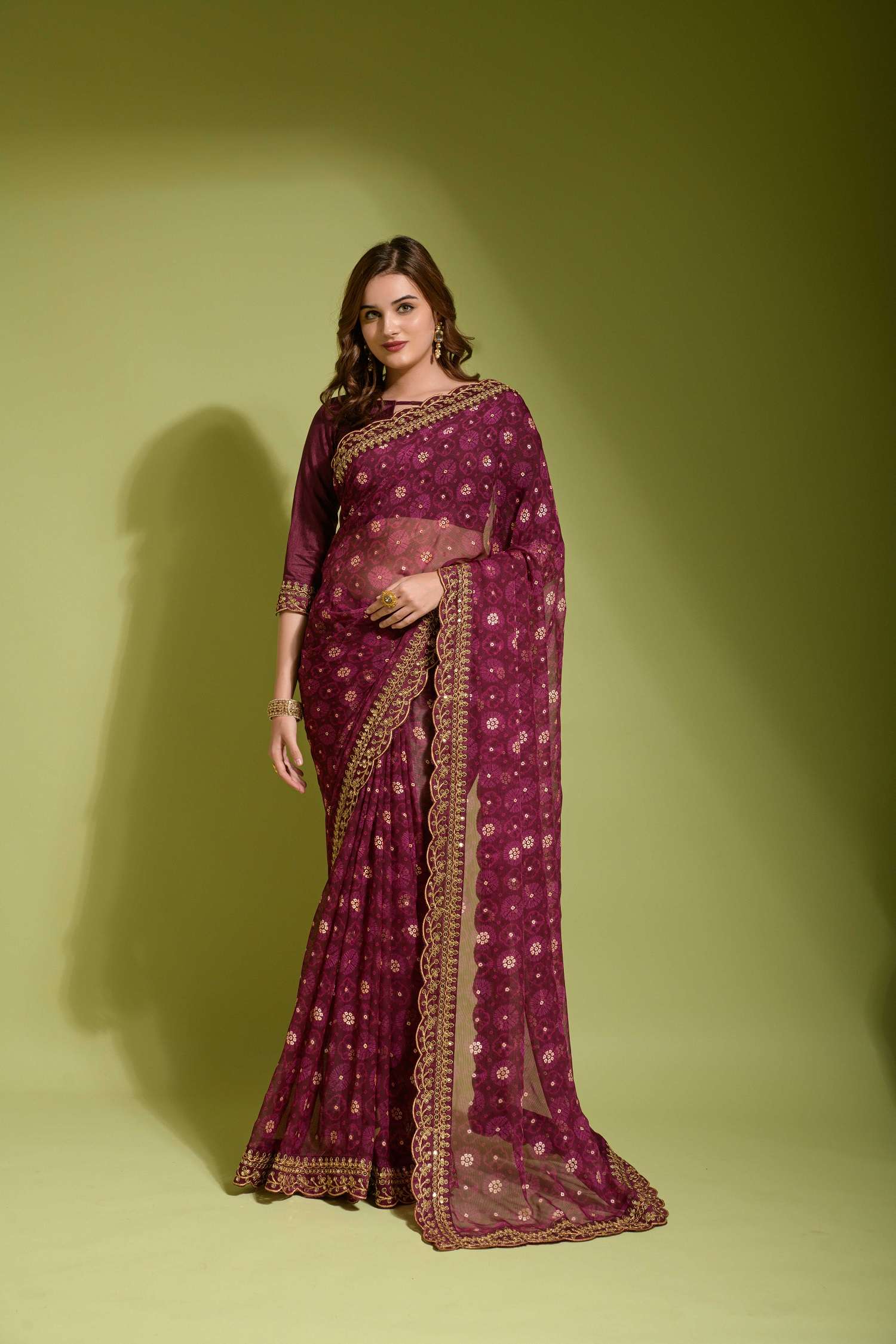Velly Vol 2 Flower Print Georgette Saree Wholesale catalog