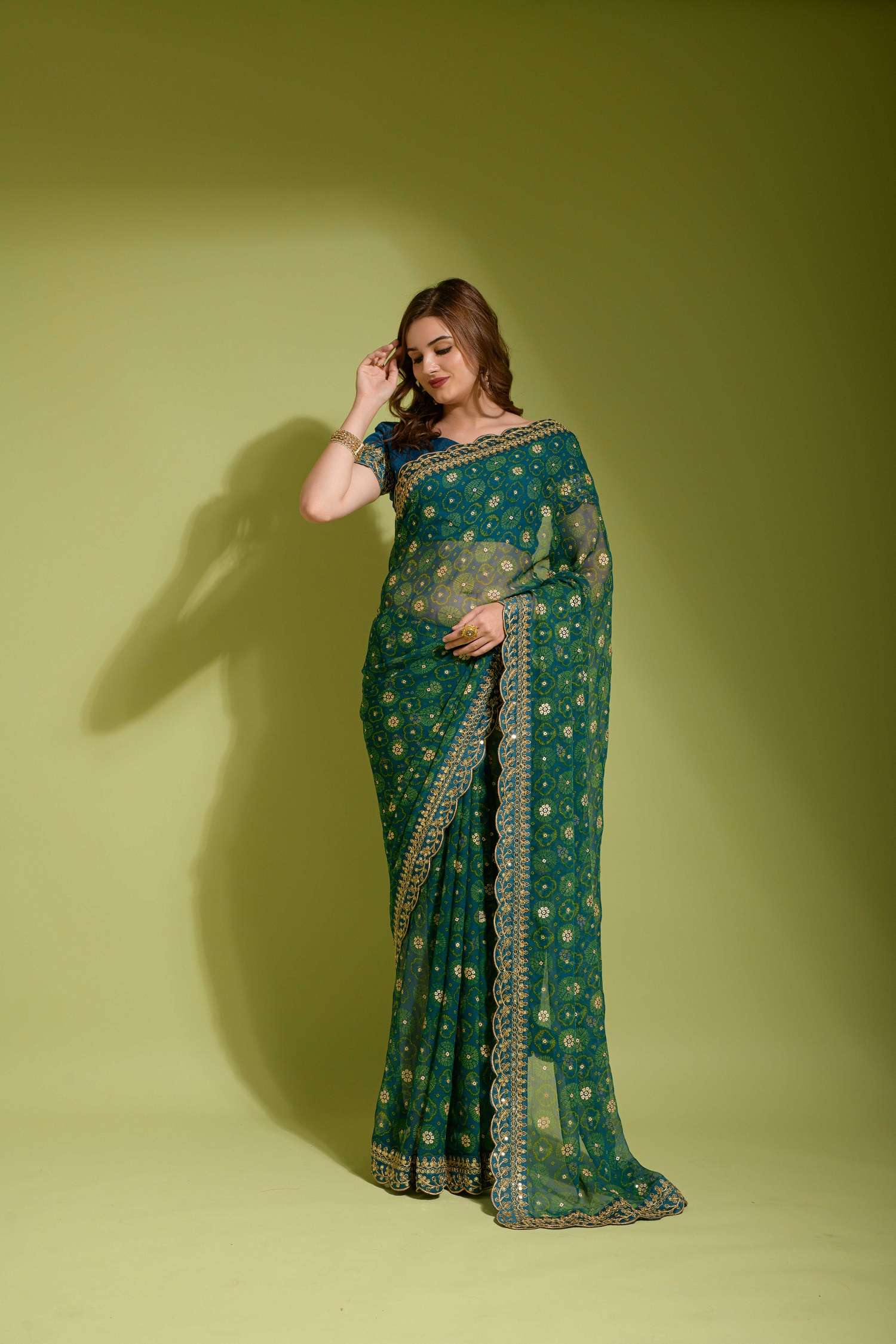 Velly Vol 2 Flower Print Georgette Saree Wholesale catalog