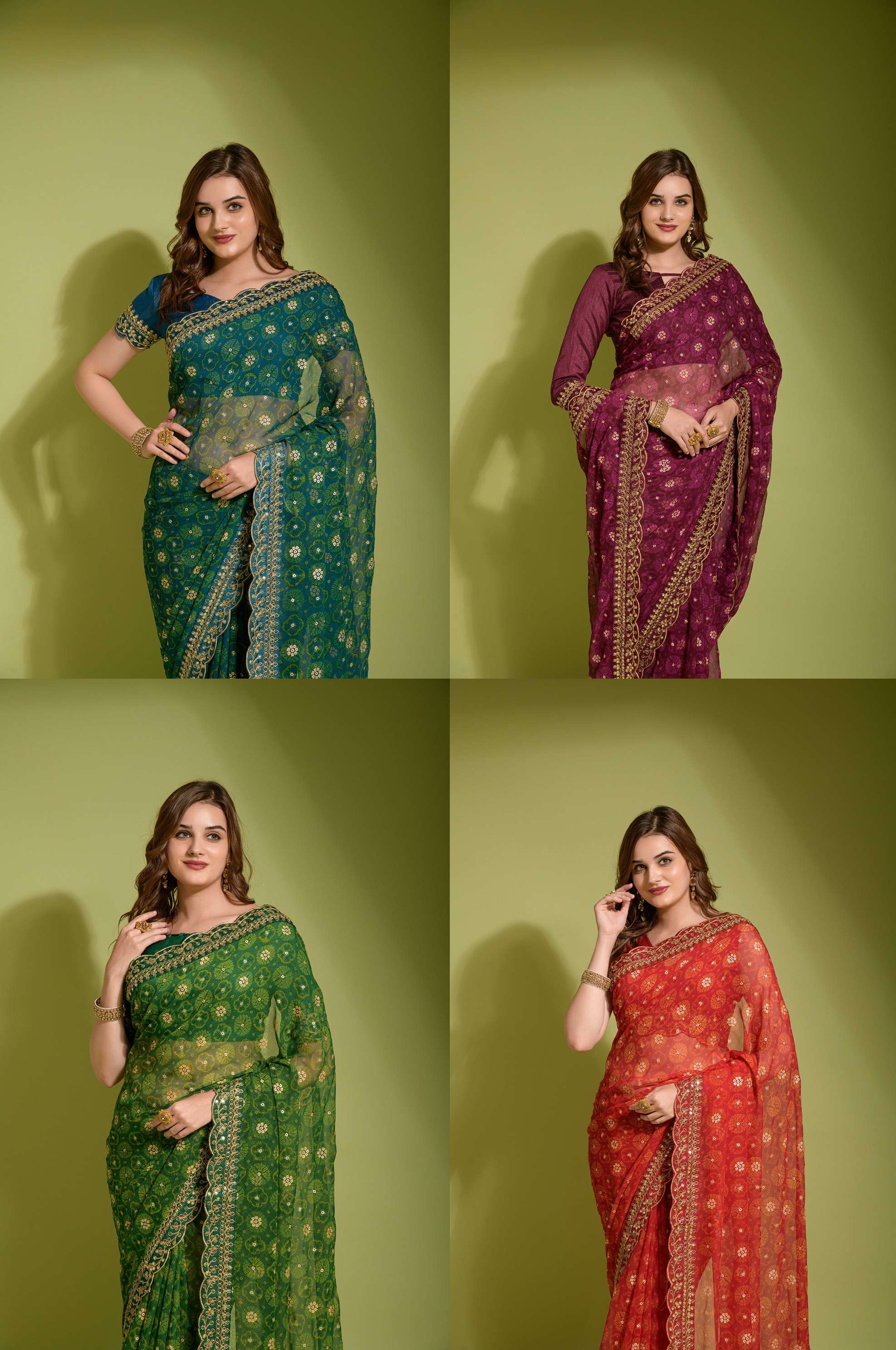 Velly Vol 2 Flower Print Georgette Saree Wholesale catalog