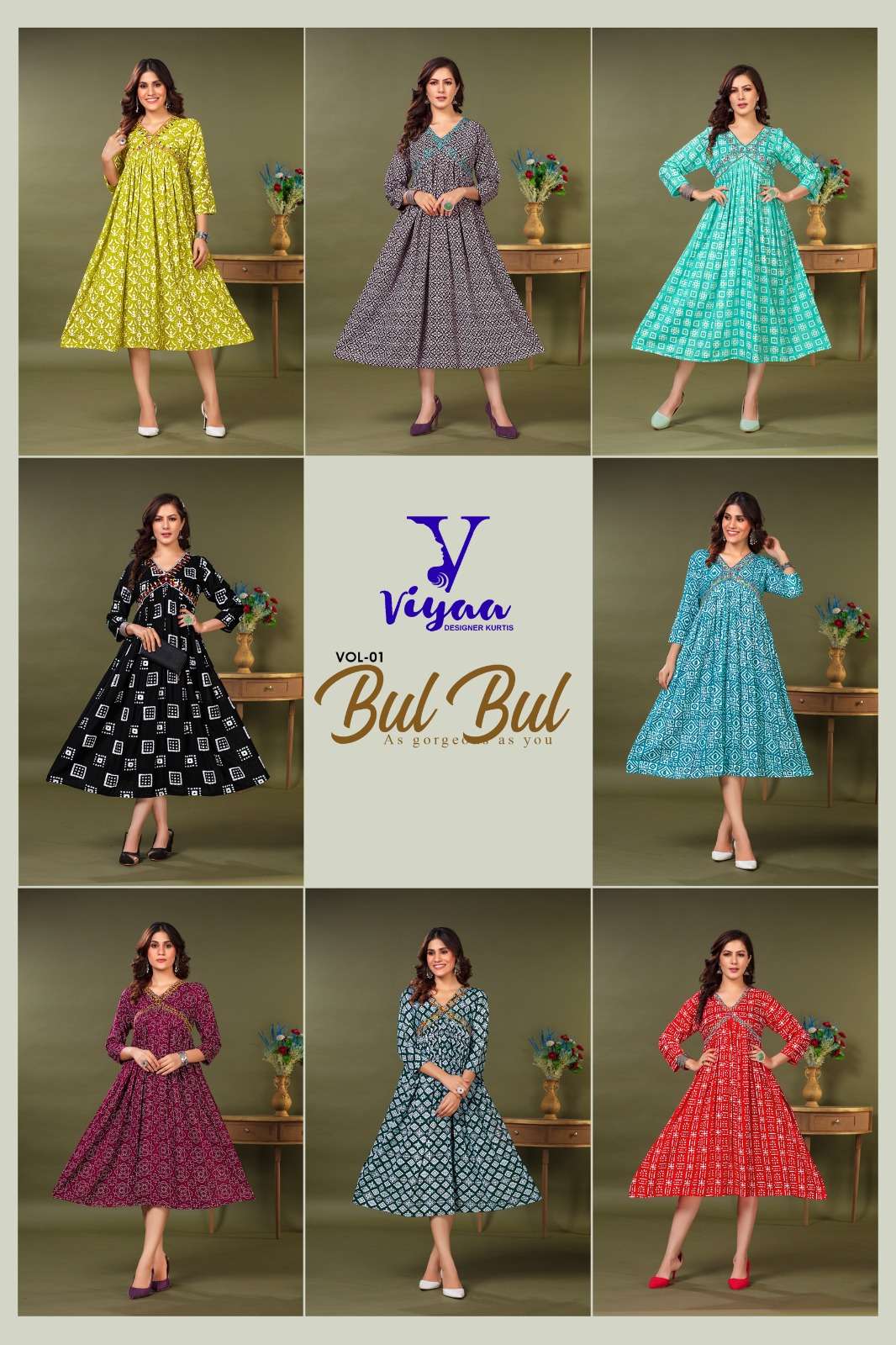 VIYAA DESIGNER BUL-BUL Kurti Wholesale catalog