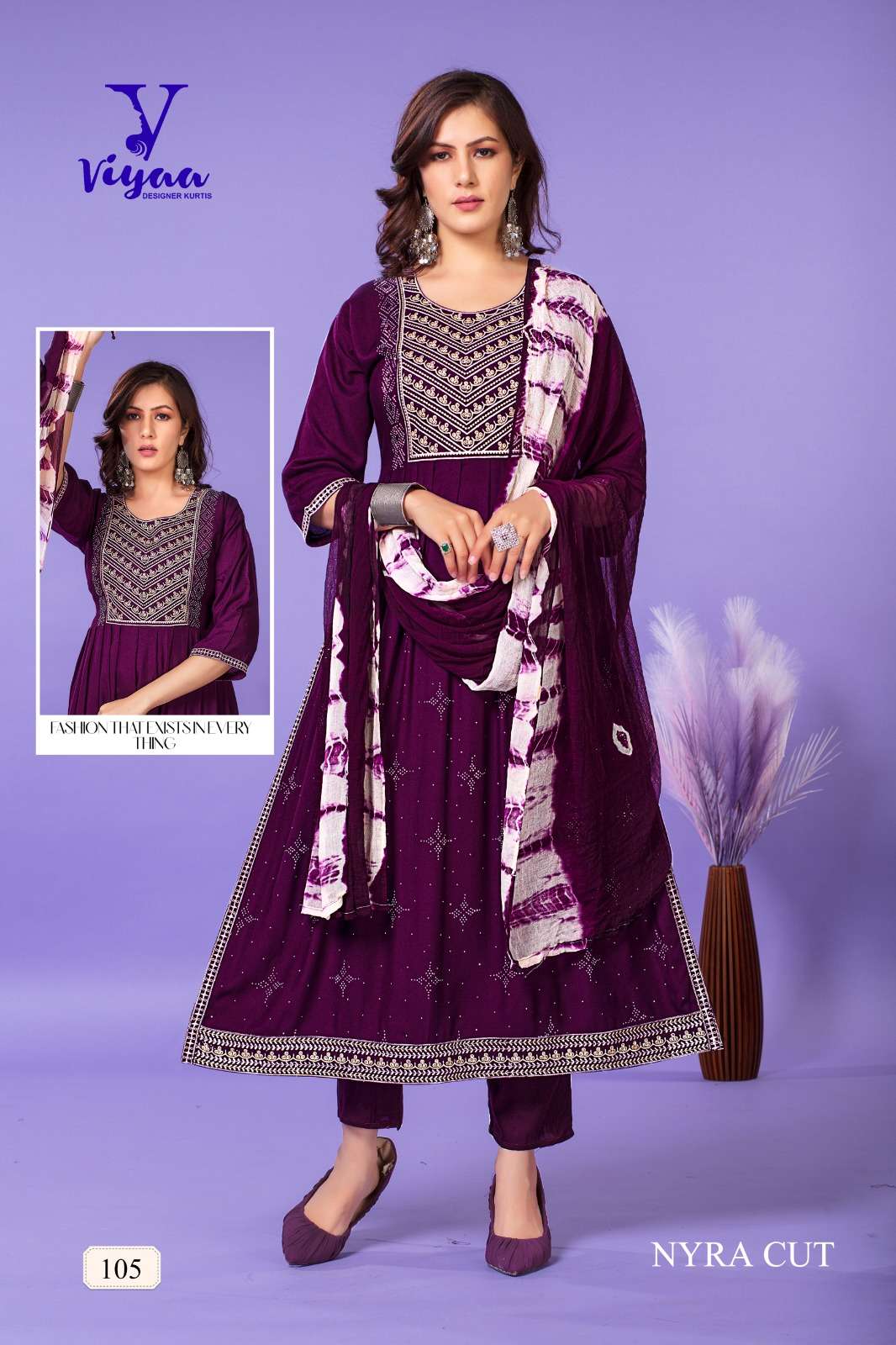 VIYAA DESIGNER GLAMOUR V1 Naira Cut Kurti Wholesale catalog