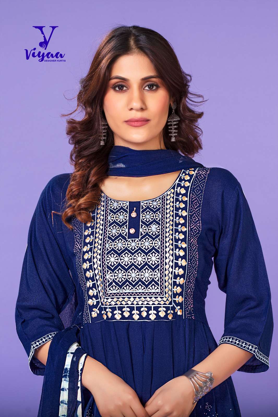 VIYAA DESIGNER GLAMOUR V1 Naira Cut Kurti Wholesale catalog