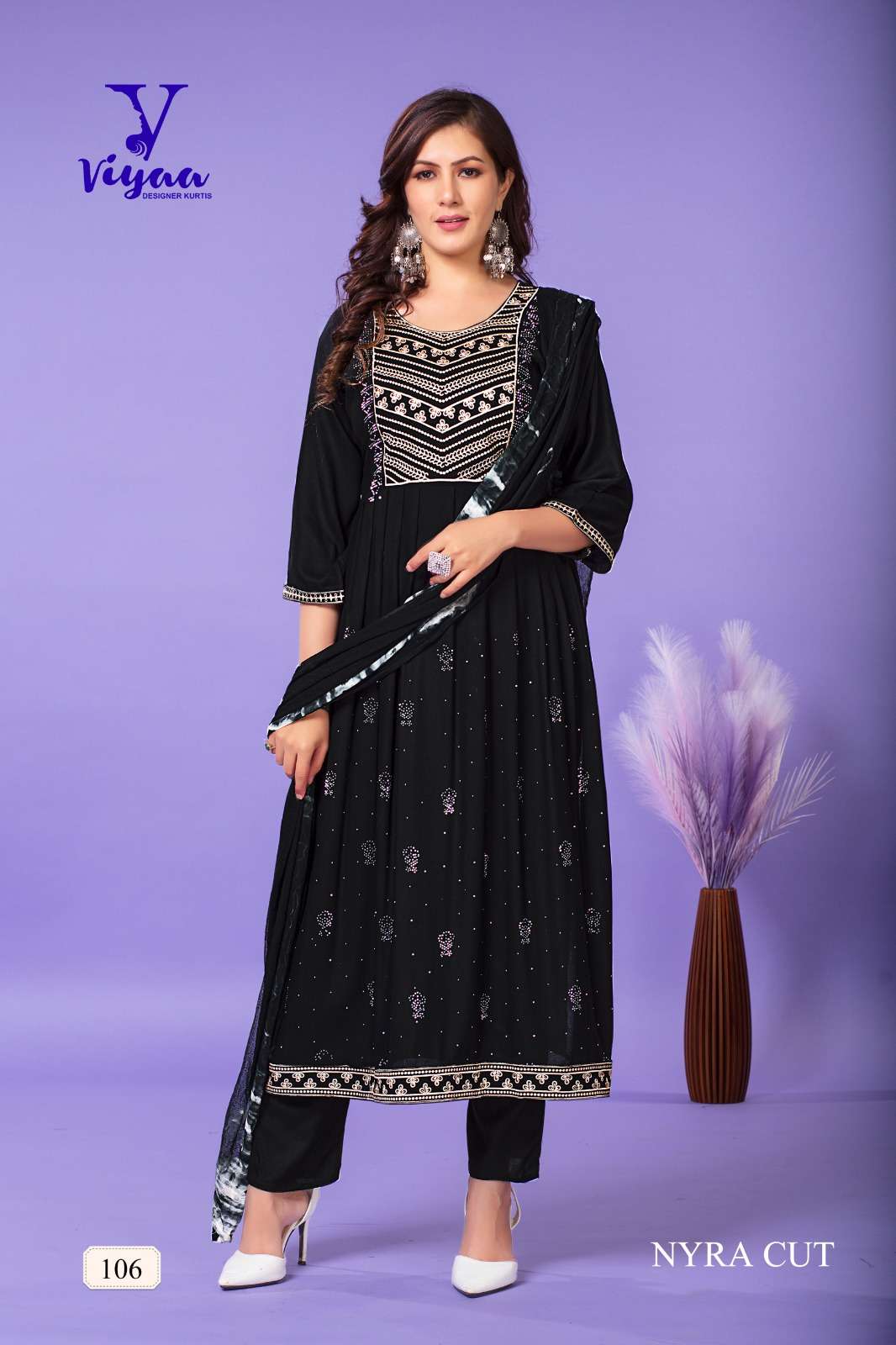 VIYAA DESIGNER GLAMOUR V1 Naira Cut Kurti Wholesale catalog