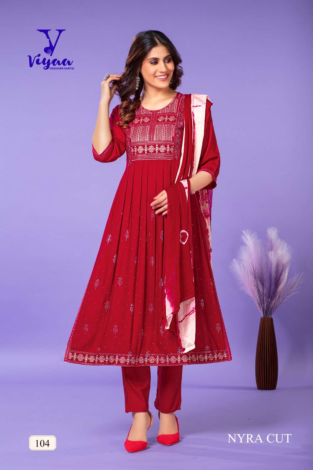 VIYAA DESIGNER GLAMOUR V1 Naira Cut Kurti Wholesale catalog