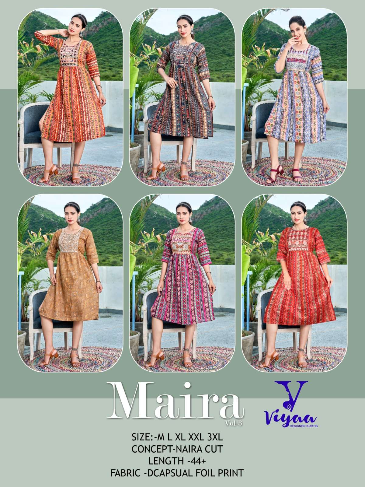 VIYAA DESIGNER MAIRA v3 Kurti Wholesale catalog