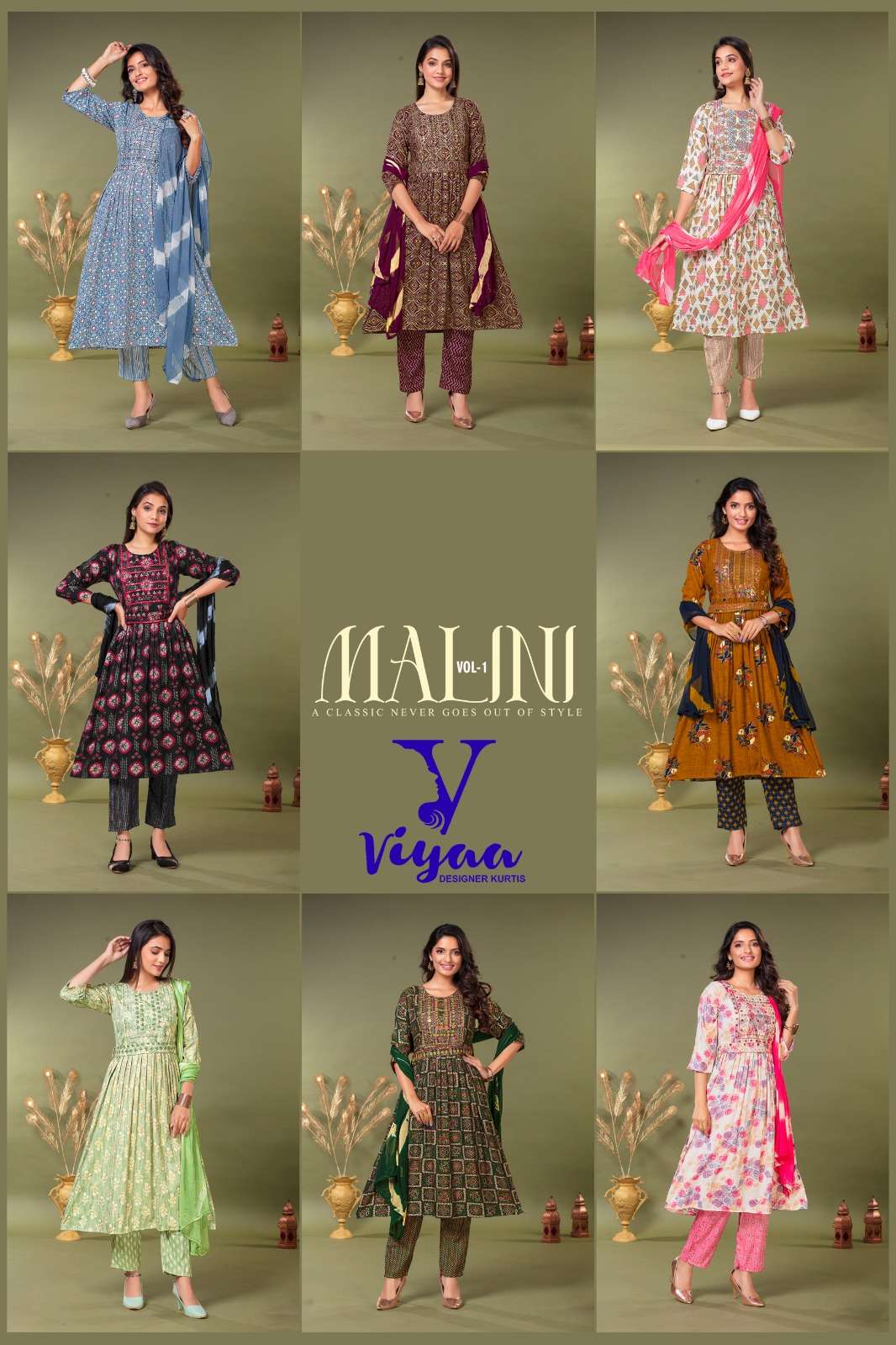 VIYAA DESIGNER MALINI V1 capsule  Kurti Wholesale catalog