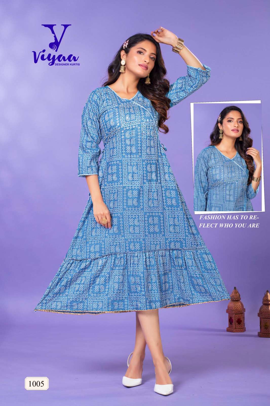 VIYAA DESIGNER STARBUCK V1 TUNIC Kurti Wholesale catalog
