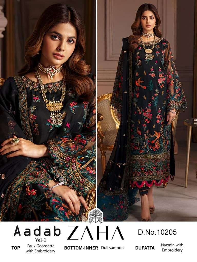 Zaha AADAB-VOL-1 Pakistani Salwar Suit Wholesale catalog