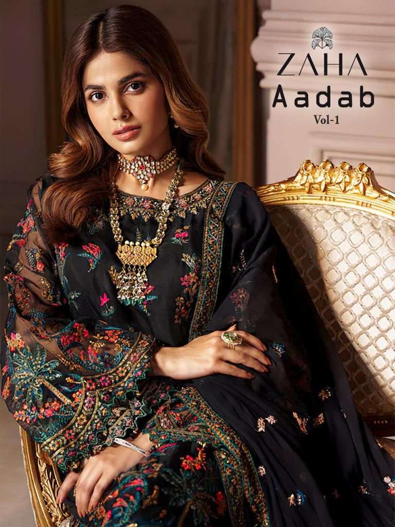 Zaha AADAB-VOL-1 Pakistani Salwar Suit Wholesale catalog