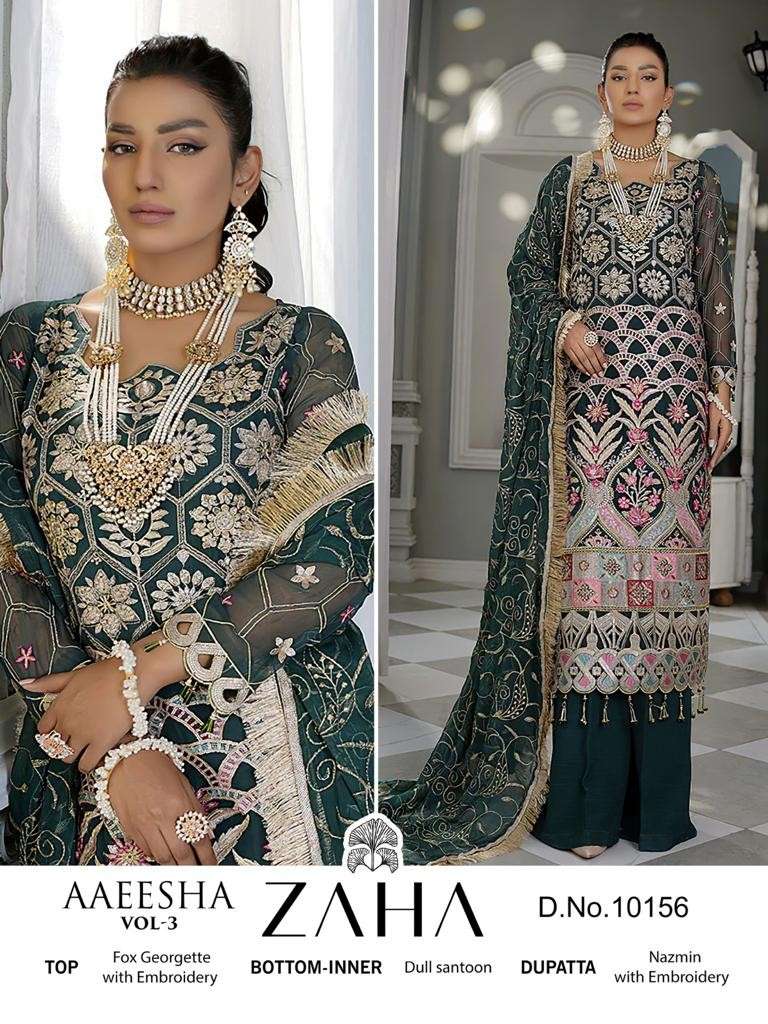 Zaha Aaeesha Vol 3 Designer Pakistani Salwar Suit Wholesale catalog