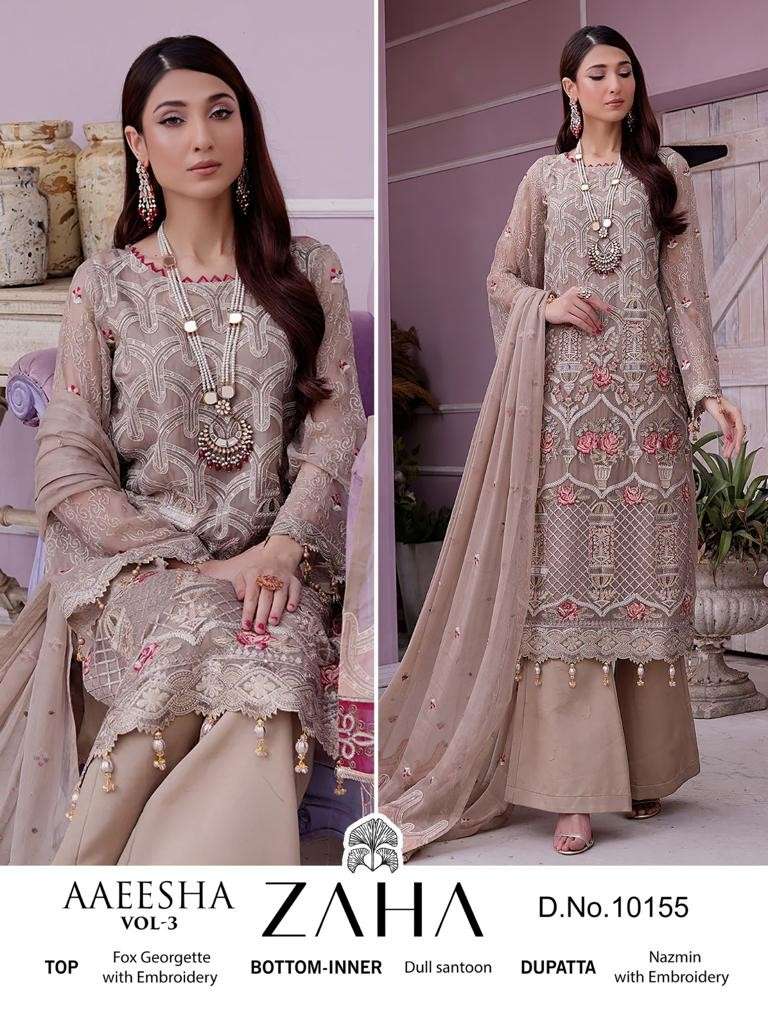 Zaha Aaeesha Vol 3 Designer Pakistani Salwar Suit Wholesale catalog