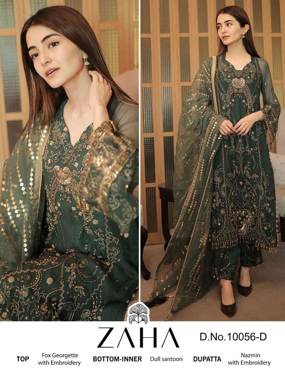 Zaha Mallika 10056 Hit Colours Georgette Pakistani Salwar Suits Wholesale catalog