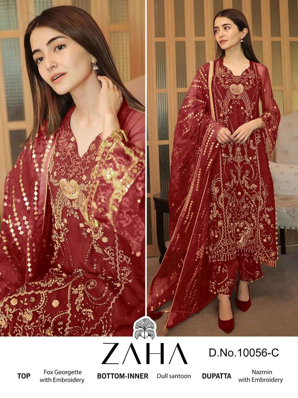 Zaha Mallika 10056 Hit Colours Georgette Pakistani Salwar Suits Wholesale catalog