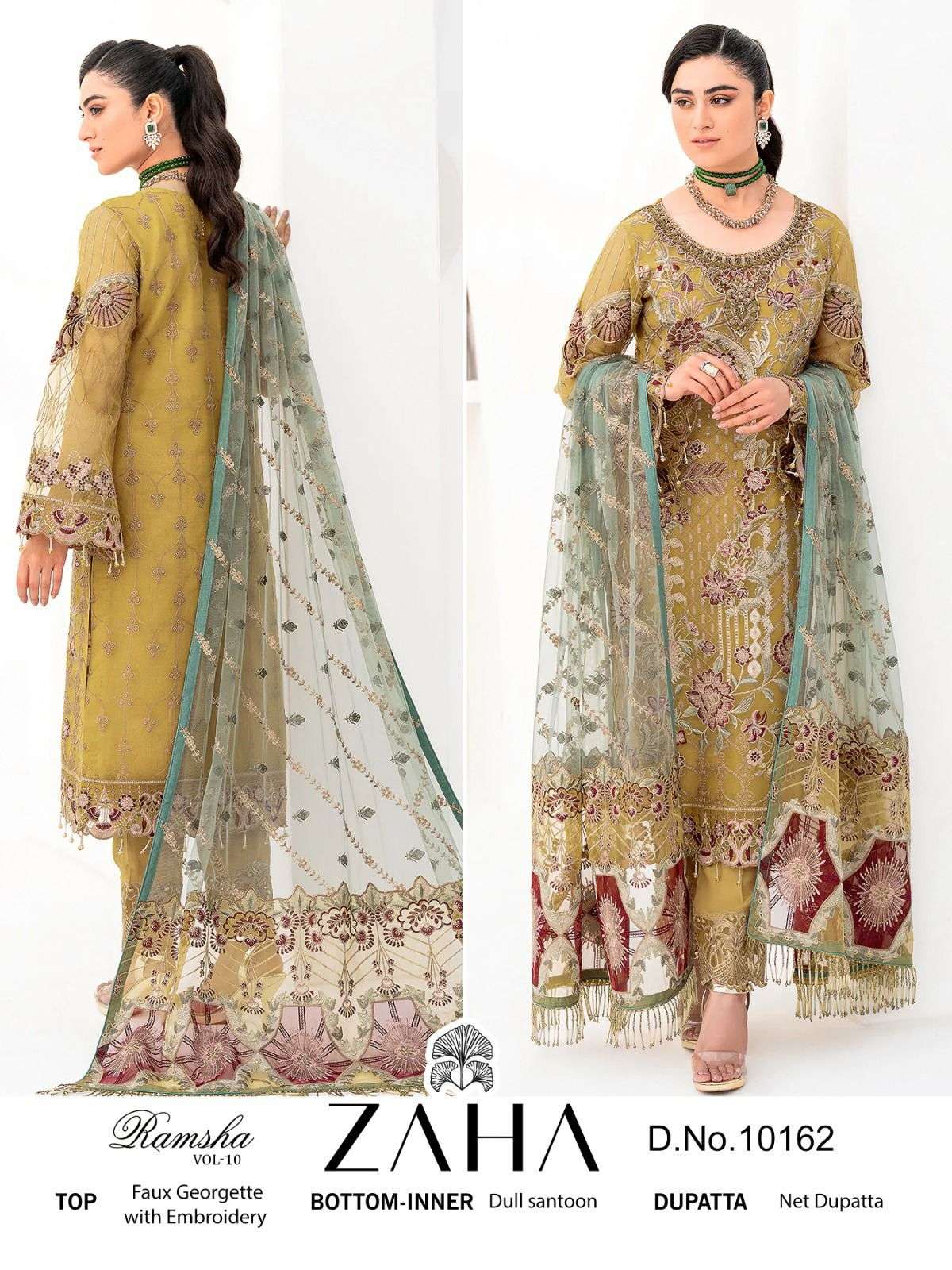 Zaha RAMSHA VOL-10 Pakistani Salwar Suits Wholesale catalog