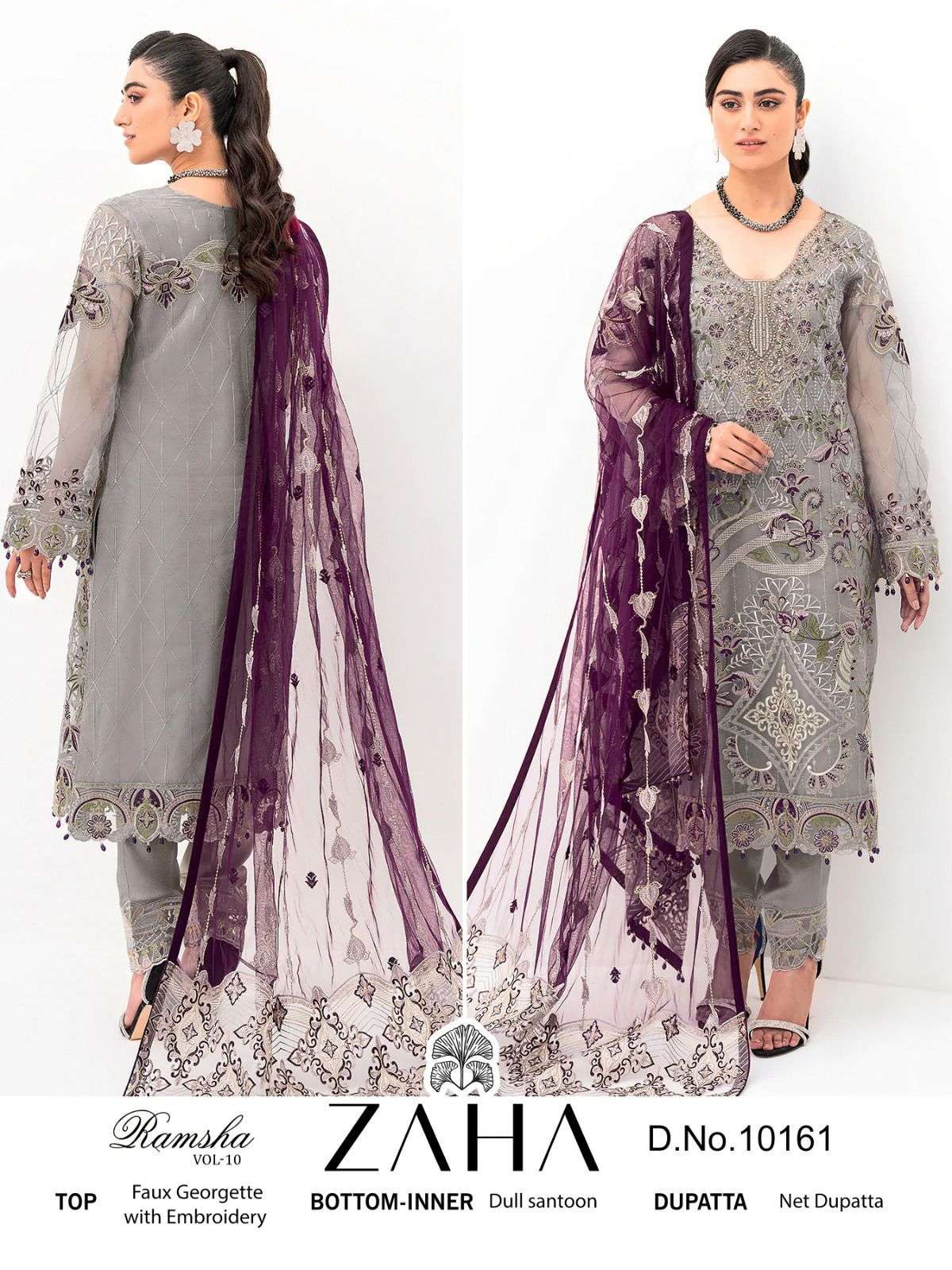 Zaha RAMSHA VOL-10 Pakistani Salwar Suits Wholesale catalog