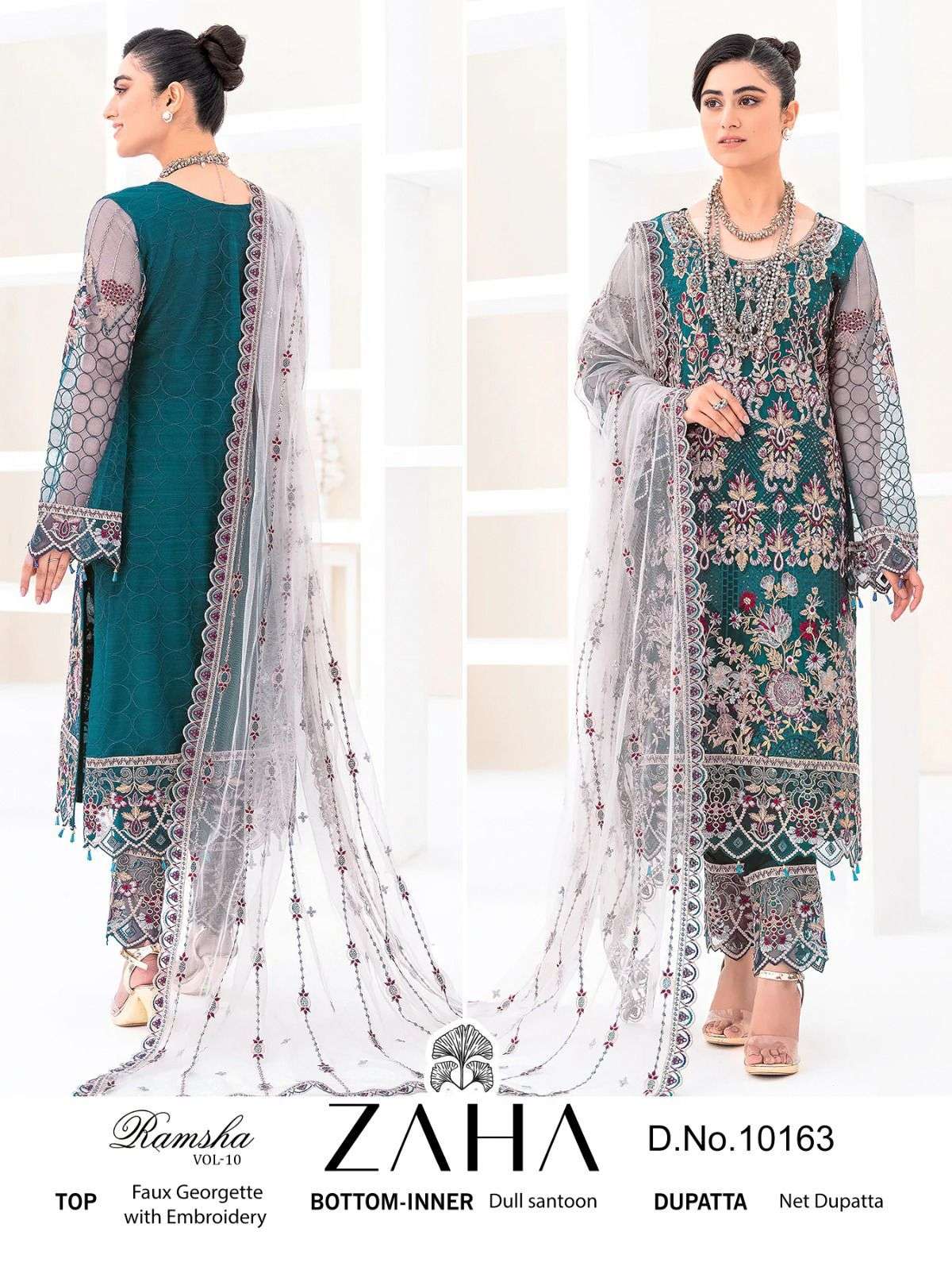 Zaha RAMSHA VOL-10 Pakistani Salwar Suits Wholesale catalog