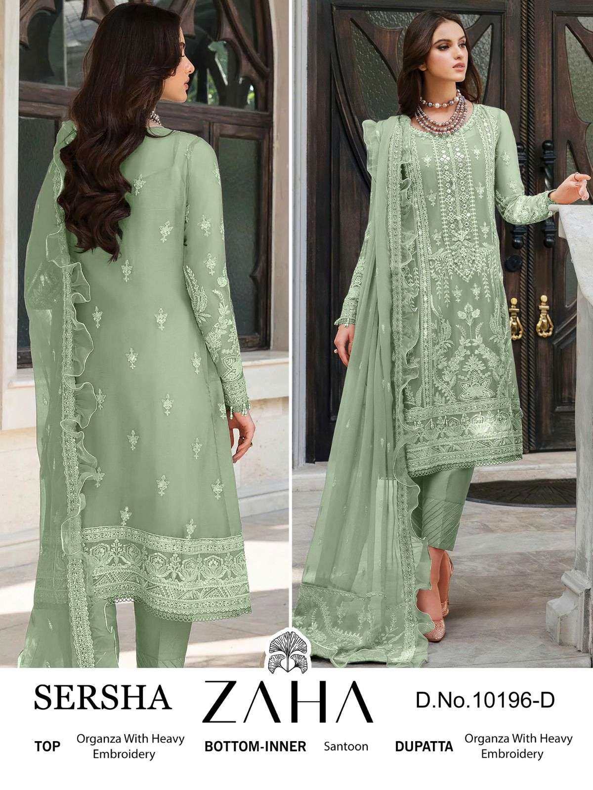 Zaha Sersha Vol 1 Organza Pakistani Salwar Suits Collection Wholesale catalog