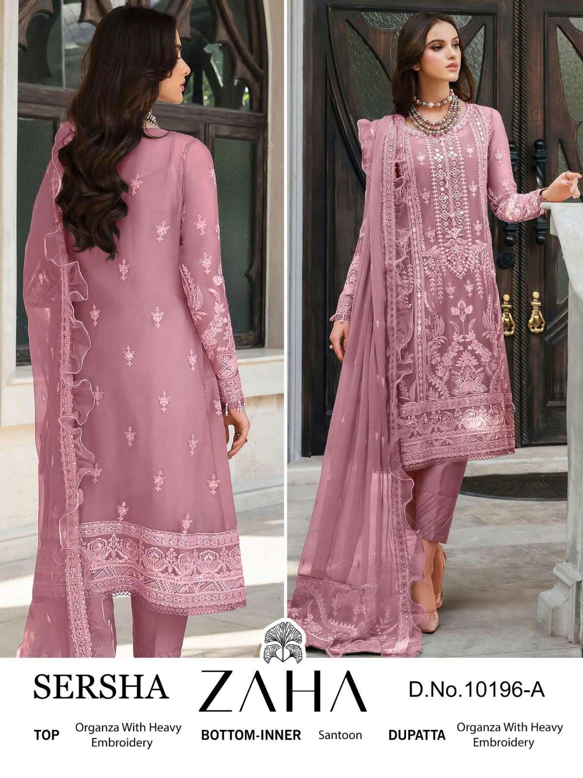 Zaha Sersha Vol 1 Organza Pakistani Salwar Suits Collection Wholesale catalog