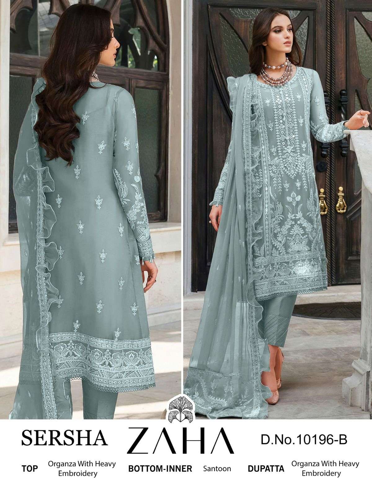 Zaha Sersha Vol 1 Organza Pakistani Salwar Suits Collection Wholesale catalog