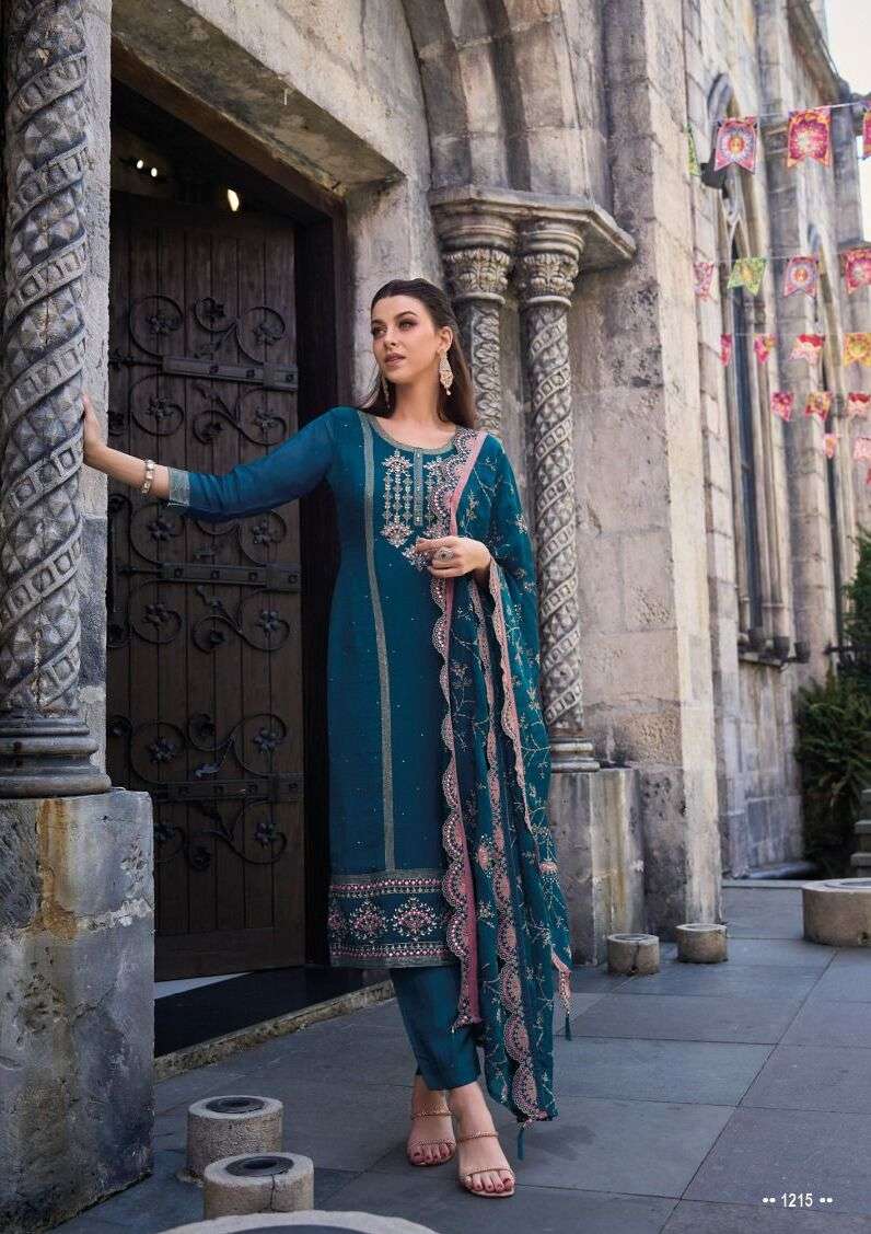 Zaveri JIL-MIL organza with fancy embroidery Salwar Kameez Wholesale catalog
