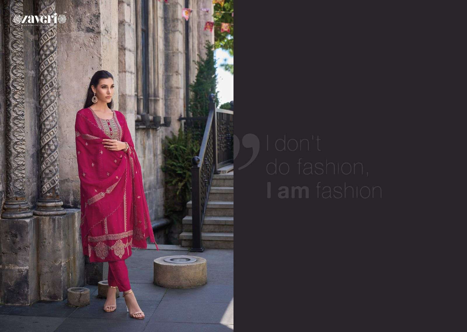 Zaveri JIL-MIL organza with fancy embroidery Salwar Kameez Wholesale catalog