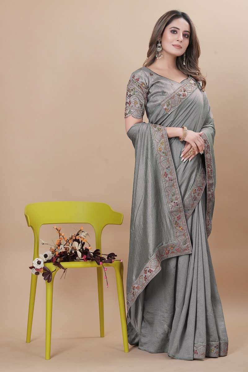 Zili Hit 20 Fancy Wear Vichitra Silk Saree Wholesale catalog