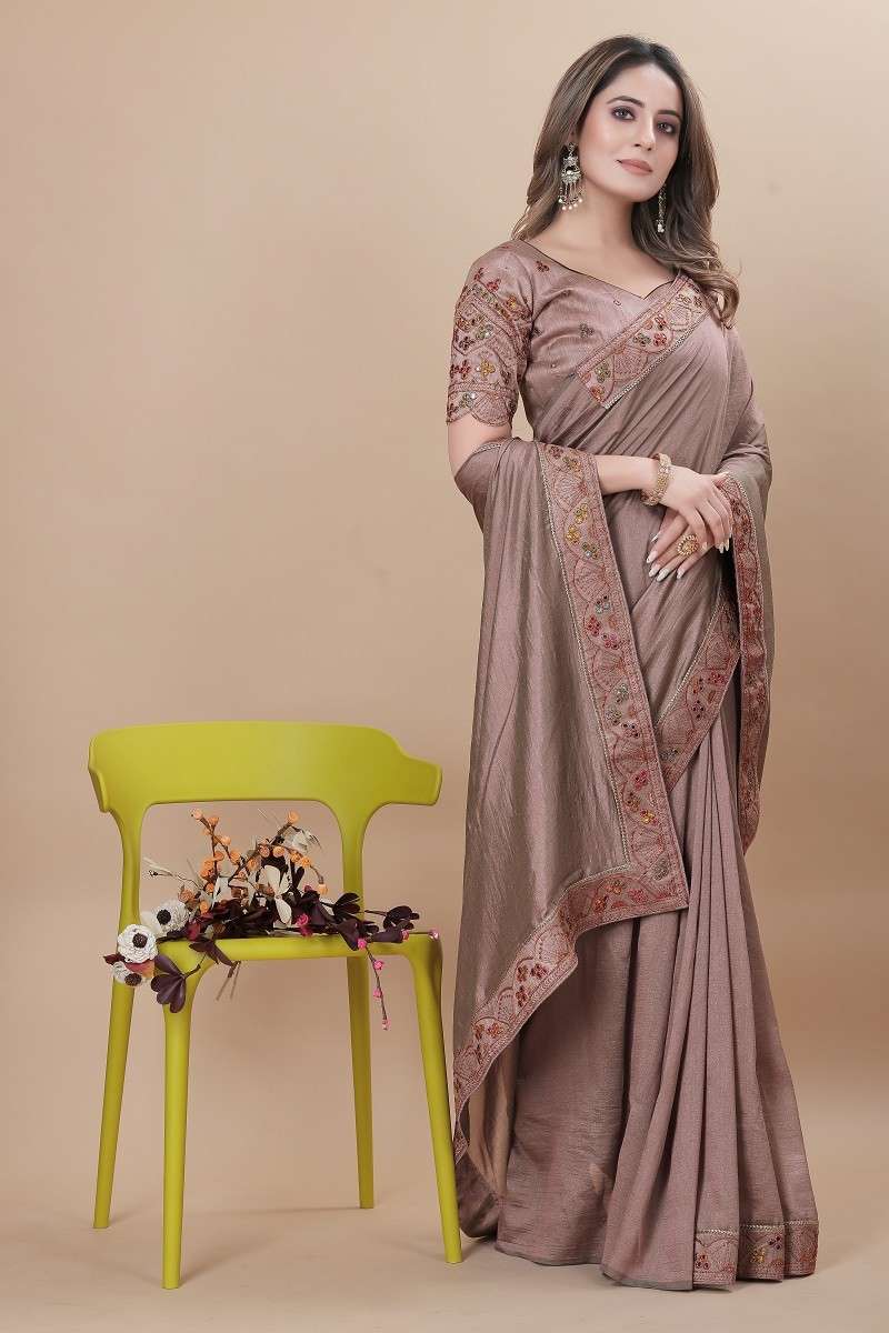 Zili Hit 20 Fancy Wear Vichitra Silk Saree Wholesale catalog
