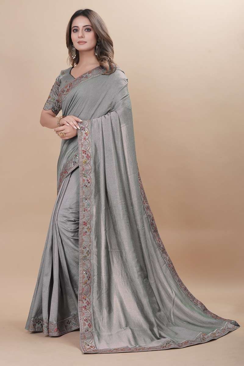 Zili Hit 20 Fancy Wear Vichitra Silk Saree Wholesale catalog